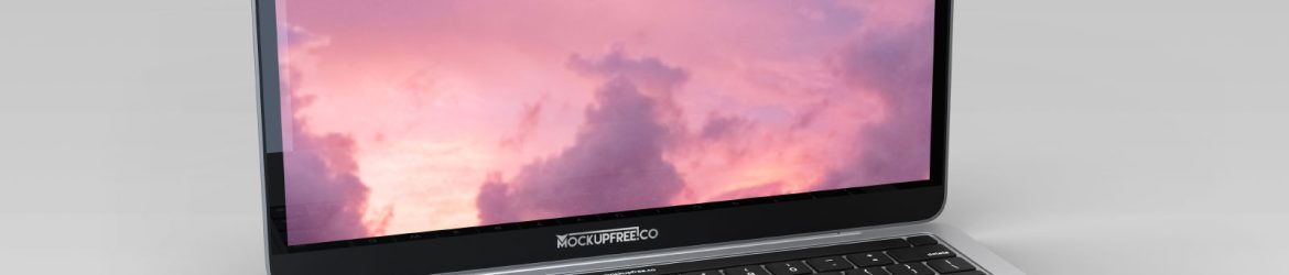 Free Opened MacBook Pro Mockups PSD set