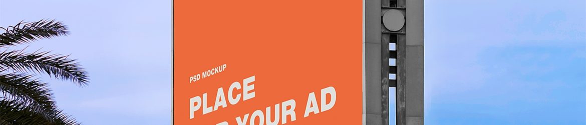 Free Outdoor Advertising Billboard Mockup