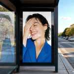 Free Outdoor Advertising Bus Stop Poster Mockup PSD