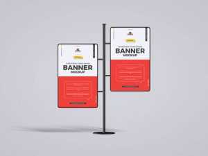 Free Outdoor Advertising Street Road Signboard Mockup PSD