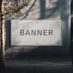 Free Outdoor Advertising Wall Mounted City Billboard Banner Mockup PSD