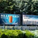 Free Outdoor Billboard Greenary Surrounding Mockups PSD Files - Free PSD Download Free Outdoor Billboard Greenary Surrounding Mockups PSD Files