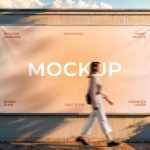 Free Outdoor Billboard Mockup On Wall PSD - Free PSD Download Free Outdoor Billboard Mockup On Wall PSD