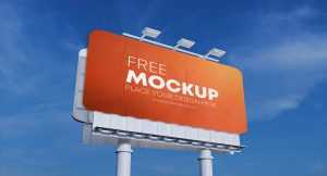Free Outdoor Billboard Mockup PSD