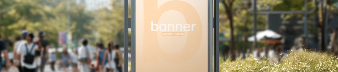Free Outdoor City Billboard Mockup in Bright Urban Environment