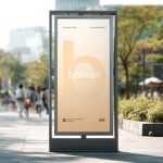 Free Outdoor City Billboard Mockup in Bright Urban Environment