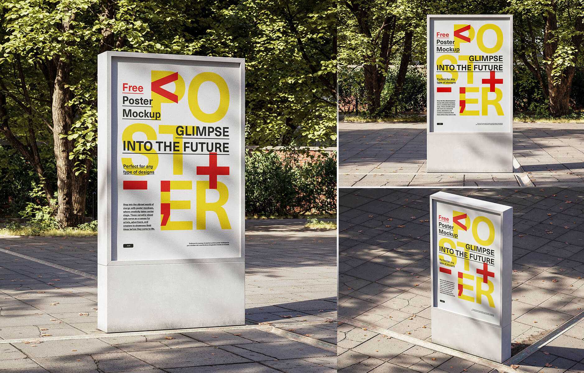 Free Outdoor Vertical Advertising Billboard Mockup PSD files