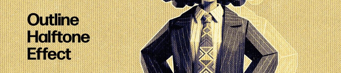 Free Outline Halftone Photo Effect PSD
