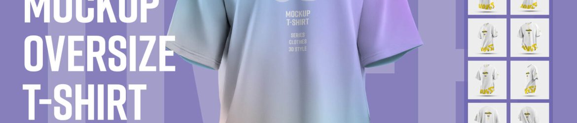 Free Oversize T-shirt Mockup PSD Free Oversize T-shirt Mockup PSD
