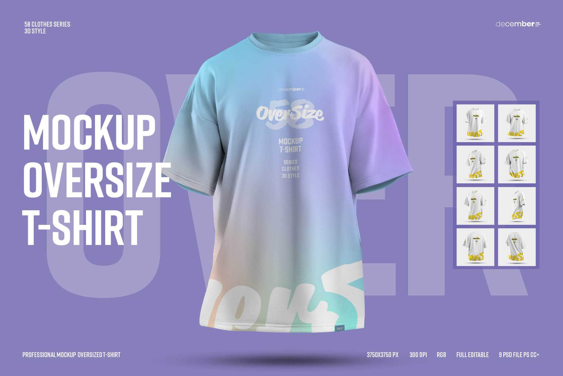 Free Oversize T-shirt Mockup PSD