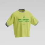 Free Oversized Cropped Ringer T-Shirt Mockup PSD