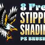 Free Pack of Stipple Shading Photoshop Brushes