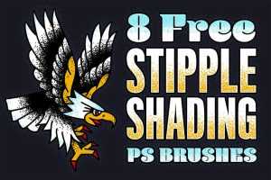 Free Pack of Stipple Shading Photoshop Brushes