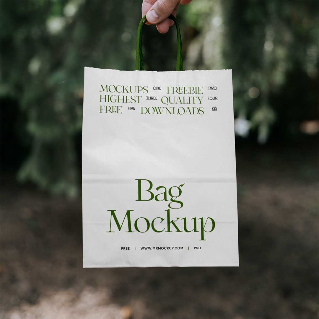 Free Packaging Paper Bag Mockup