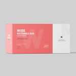 Free Packaging Wide Rectangle Box Mockup