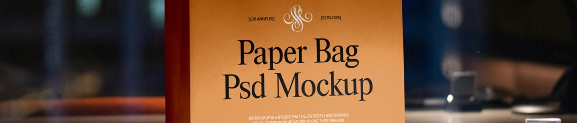 Free Paper Boutique Bag Mockup