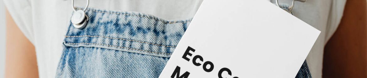 Free Paper Card Mockup in Dungarees