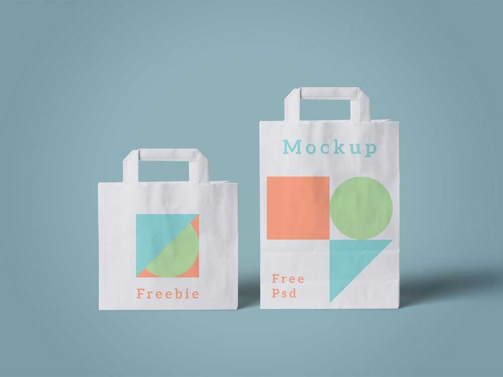 Free Paper Carry Bag PSD Mockup