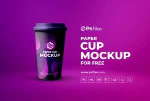 Free Paper Coffee Cup Mockup PSD