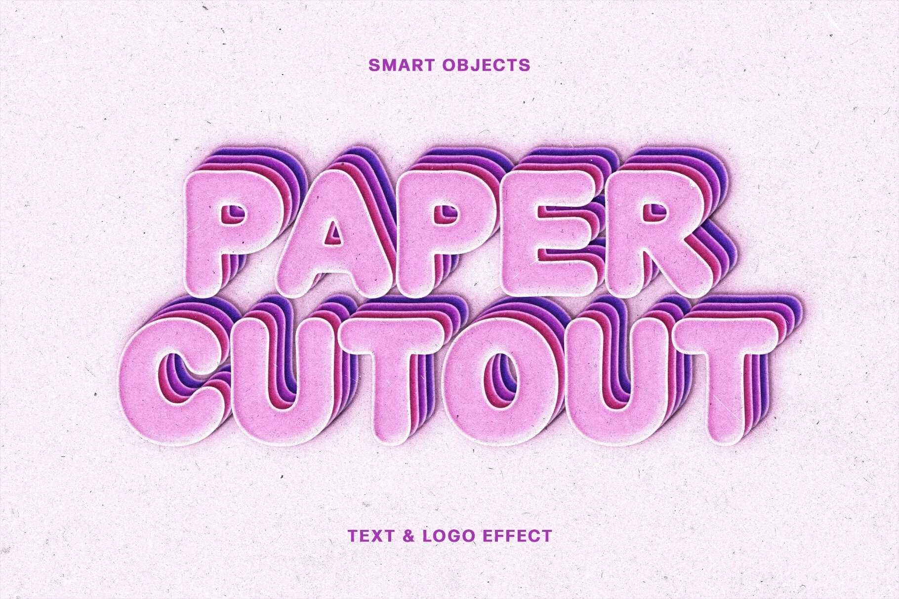 Free Paper Cut Out Effect PSD Template