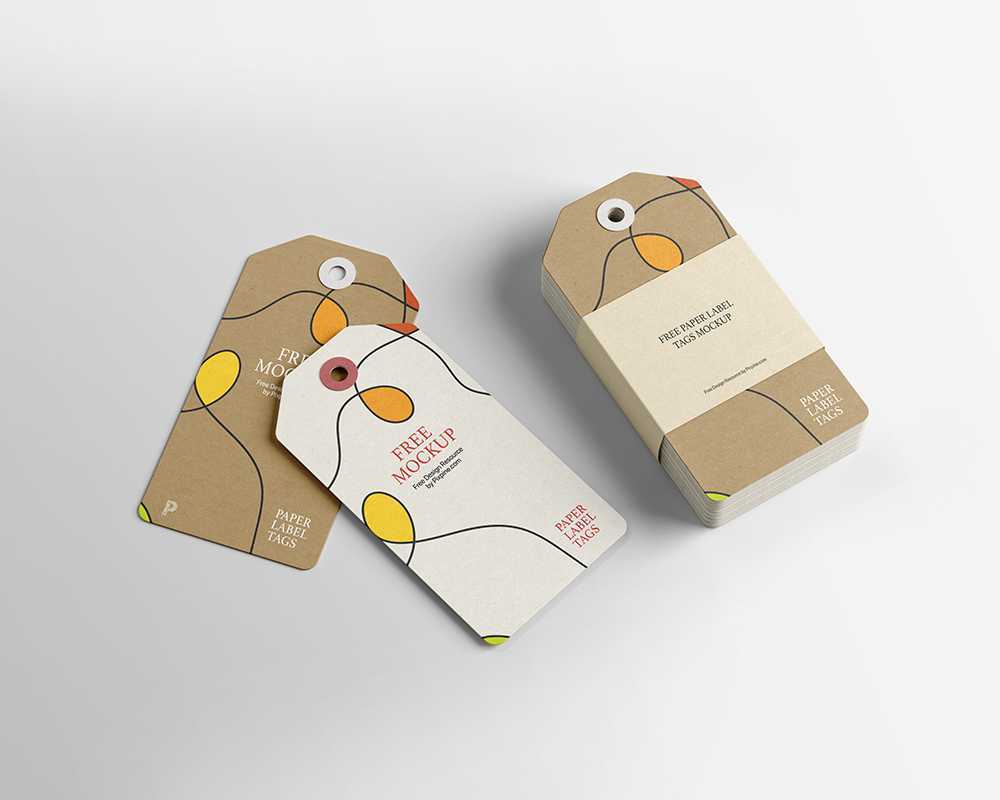 Free Paper Label Tags Mockup - Best Free PSD Mockups