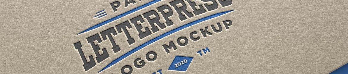 Free Paper Letterpress Logo Mockup