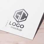 Free Paper Metallic Foil Logo Mockup - Free Mockup PSD Files