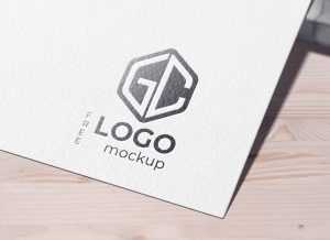 Free Paper Metallic Foil Logo Mockup - Free Mockup PSD Files