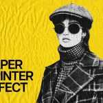 Free Paper Printer Photo Effect PSD