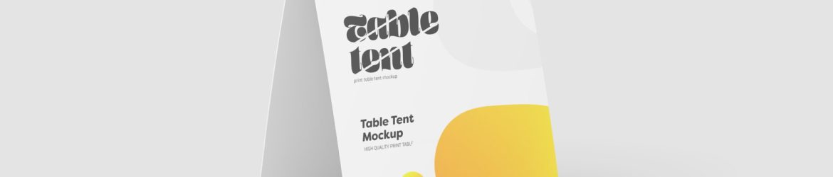 Free Paper Table Tent Mockup Free Paper Table Tent Mockup