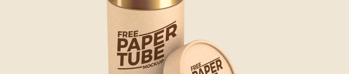 Free Paper Tube Mockup PSD