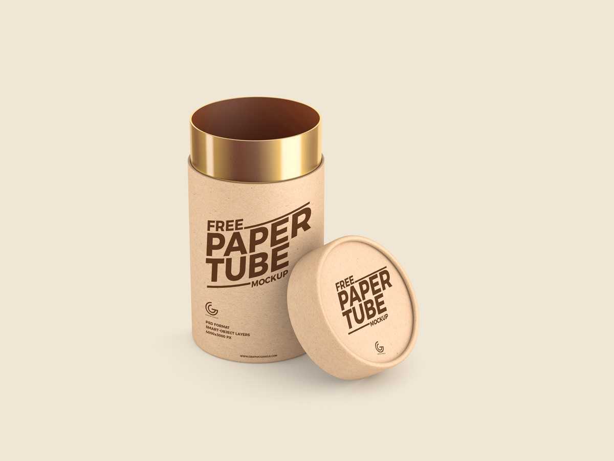 Free Paper Tube Mockup PSD