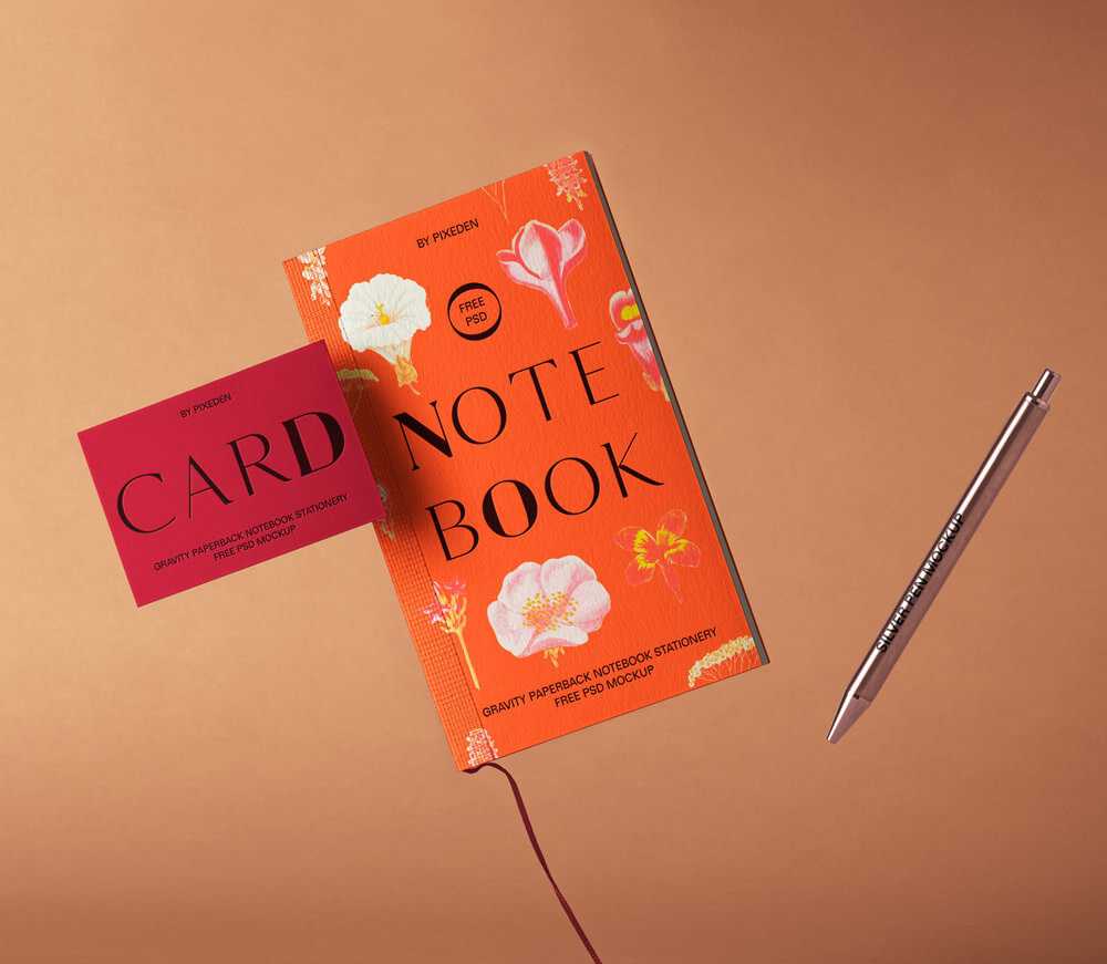 Free Paperback Personal Notebook Mockup PSD