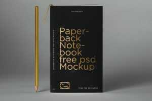 Free Paperback Personal Notebook Mockup PSD