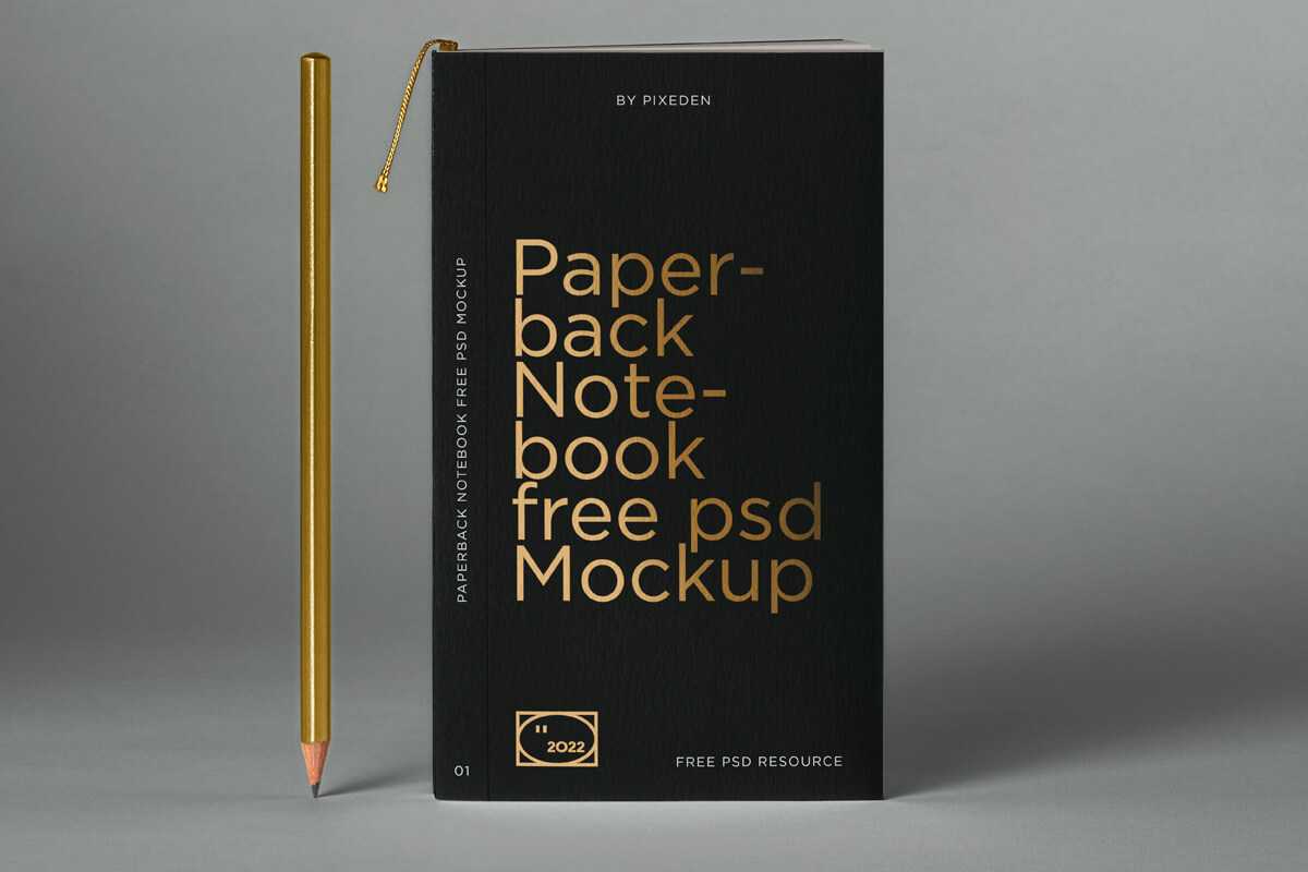 Free Paperback Personal Notebook Mockup PSD