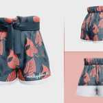 Free Paperbag Shorts Mockups PSD in Set of 3 Different Views