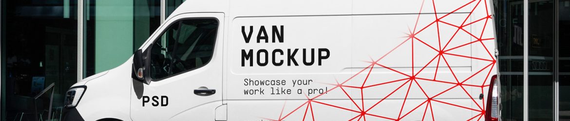 Free Parked Van Mockup