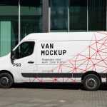 Free Parked Van Mockup