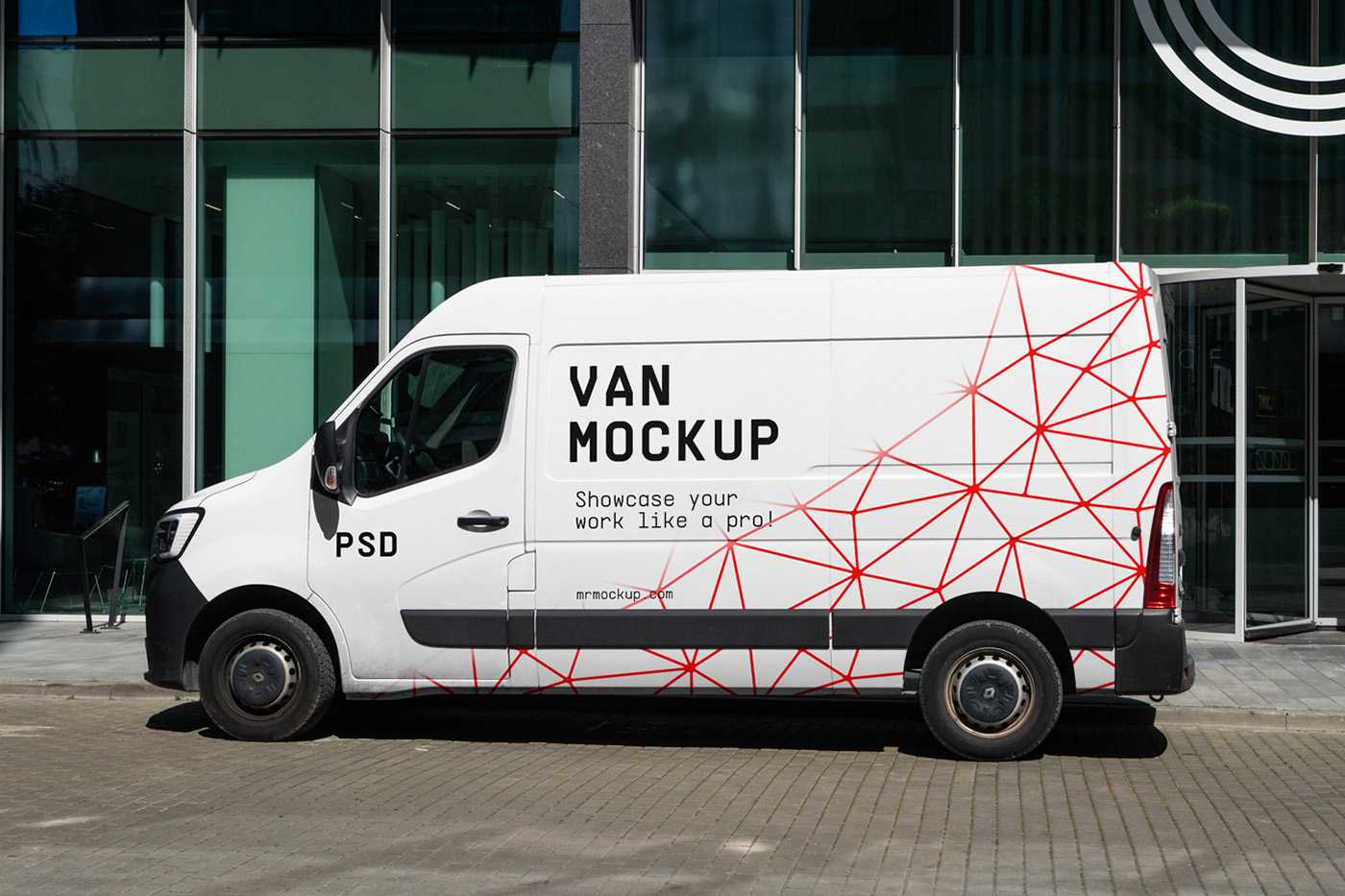 Free Parked Van Mockup