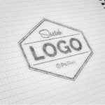 Free Pencil Shaded Logo Mockup PSD