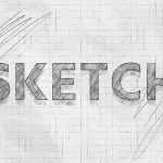 Free Pencil Sketch Text Effect PSD
