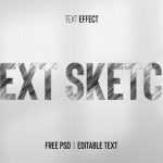 Free Pencil Sketch Text Effect PSD