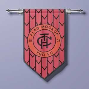 Free Pennant Flag Mockup