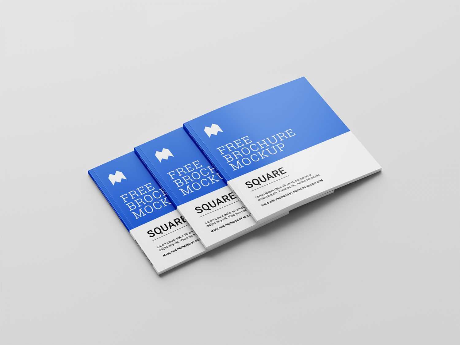 Free Perfect Binding Square Book Brochure Mockups PSD Sets