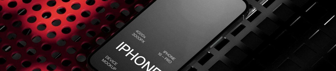 Free Perspective iPhone 16 Pro Mockup PSD