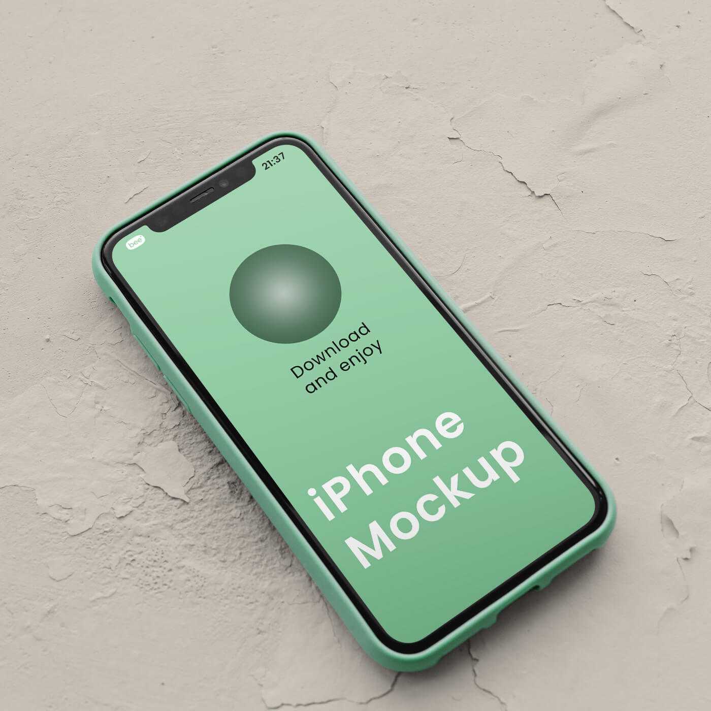 Free Perspective iPhone Mockup PSD