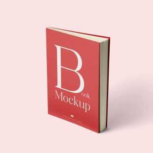 Free Perspective Standing Book Cover Mockup PSD