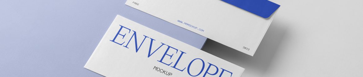 Free Perspective Two Envelope Mockups