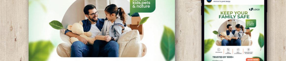 Free Pest Control Service Social Media Post Design Template PSD