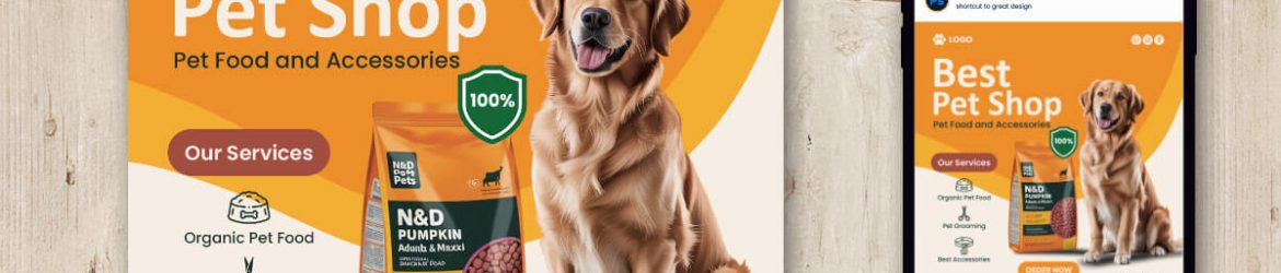 Free Pet Shop Social Media Instagram Post Design PSD